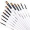 Filbert Paint Brushes Set, 12 PCS Artist Brush for Acrylic Oil Watercolor Gouache Artist Professional Painting Kits with Synthetic Nylon Tips White